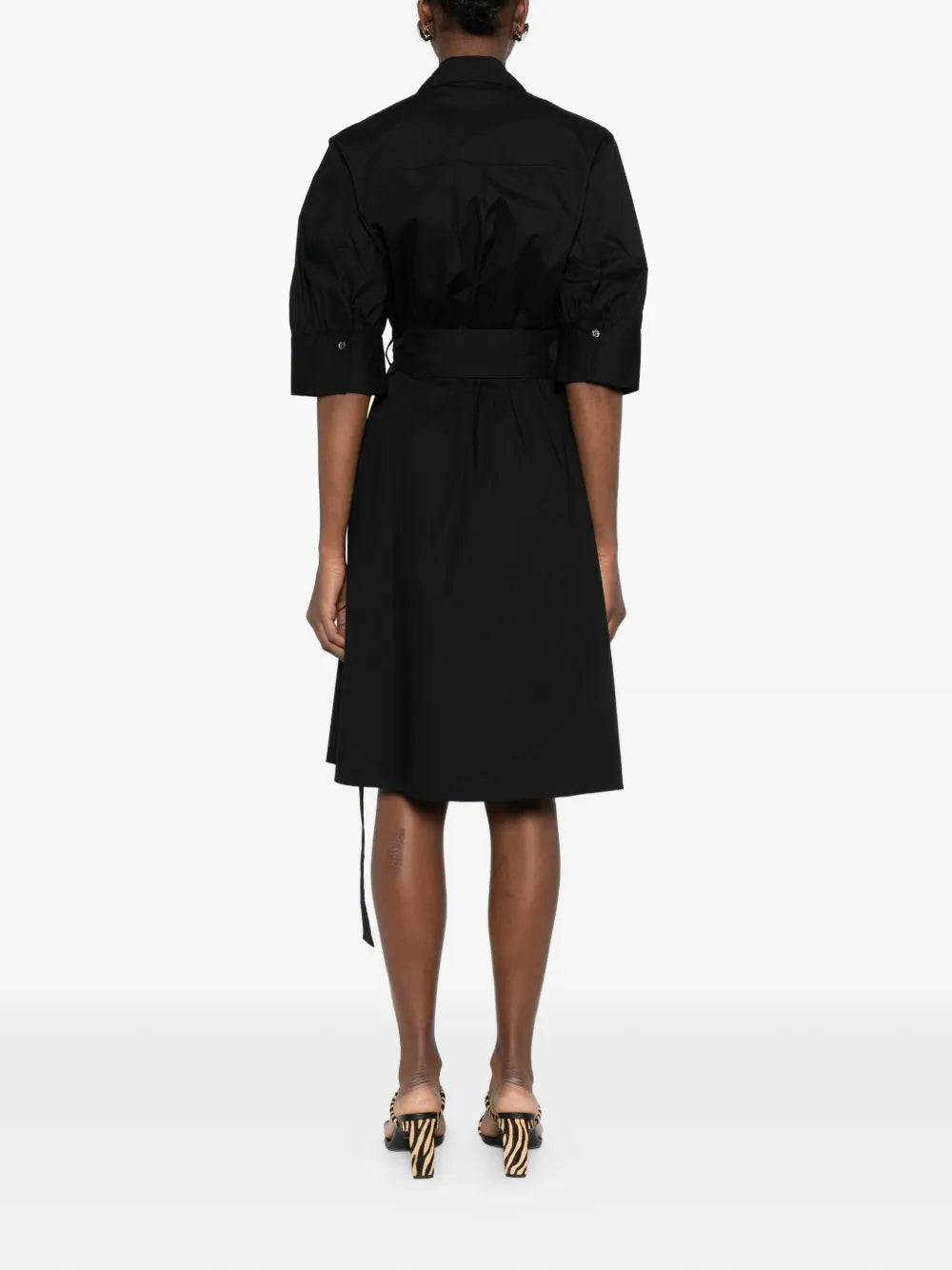 Pinko Knotted Wrap Midi Dress