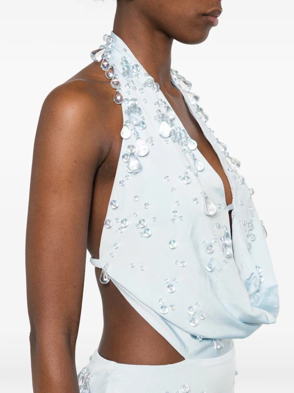 Cult Gaia Cutout Beaded Mini Dress