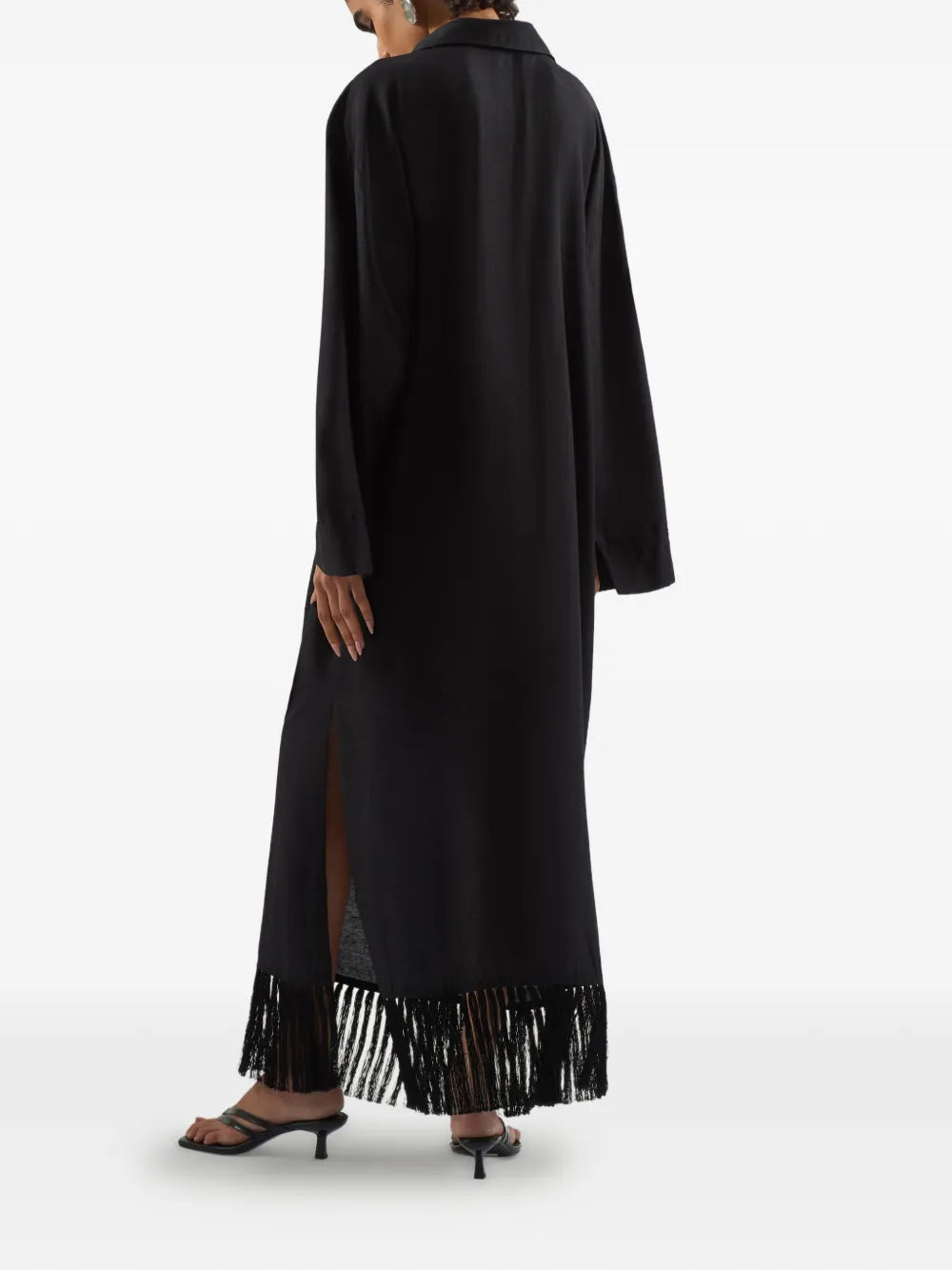 Taller Marmo Bordighera Fringed Hem Maxi Dress