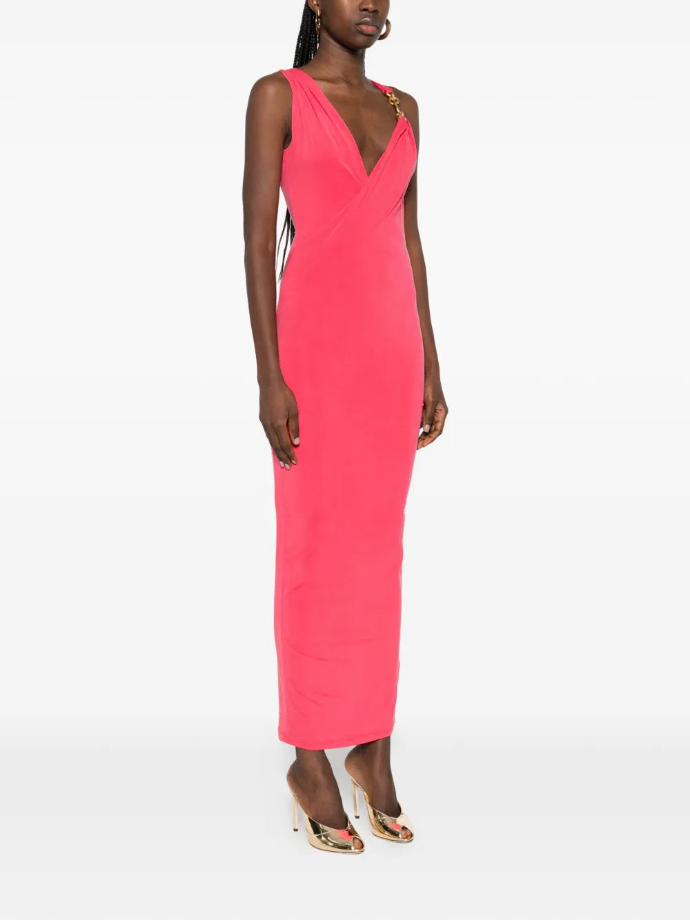 Balmain Draped Effect Sleeveless Dress