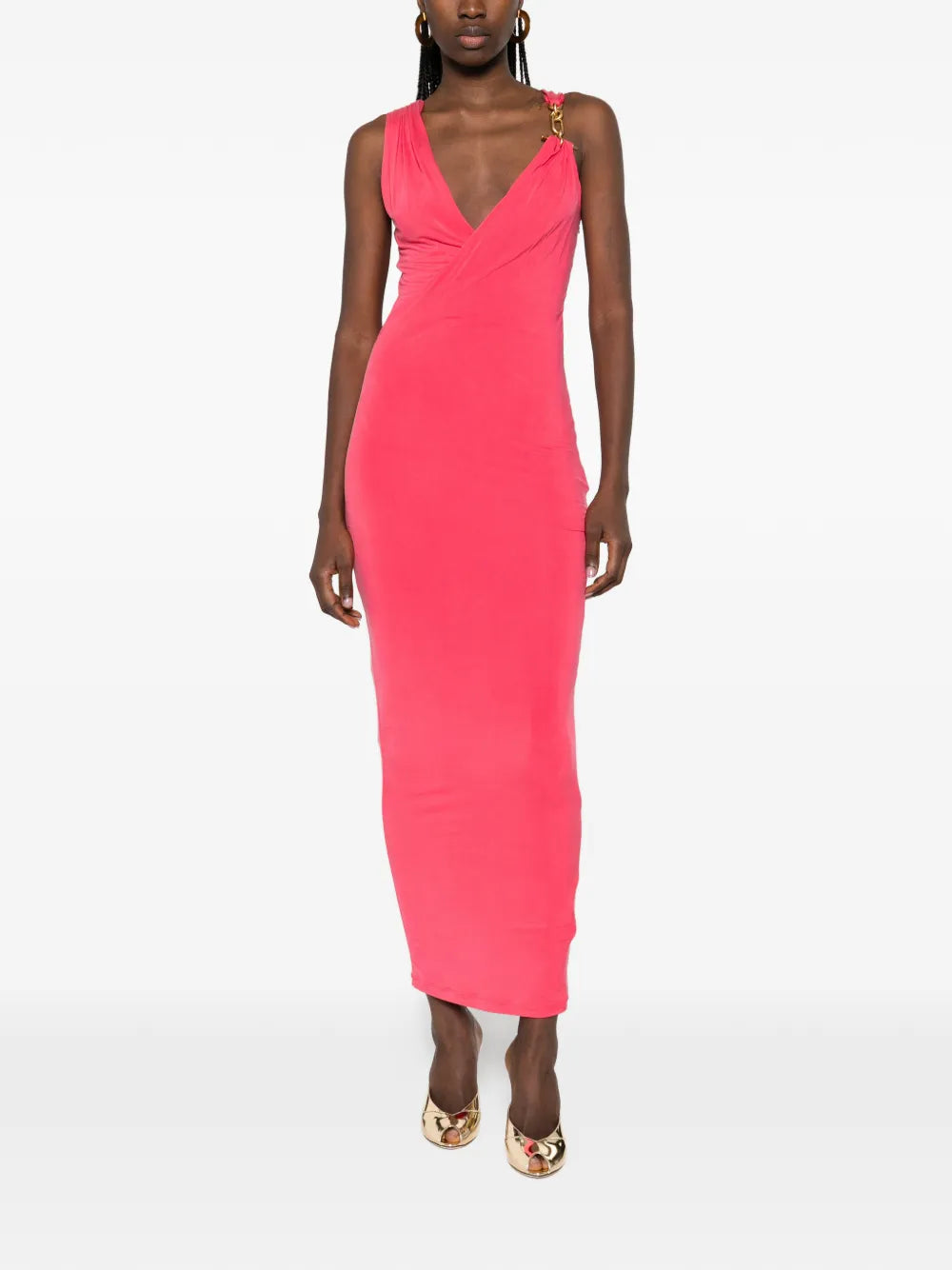 Balmain Draped Effect Sleeveless Dress