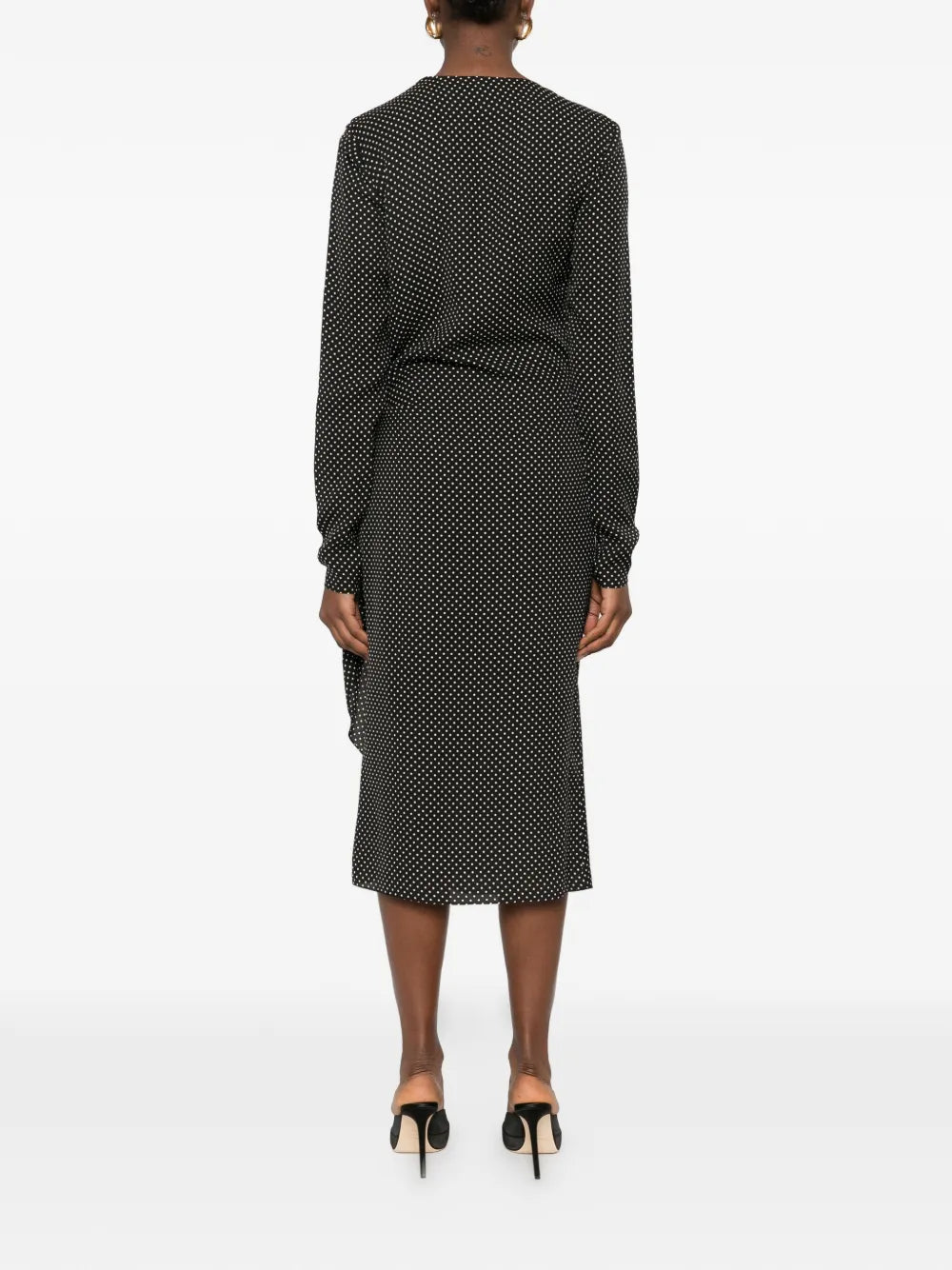 Tom Ford Polka Dot Belted Midi Dress