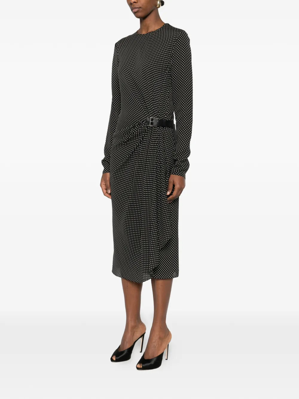 Tom Ford Polka Dot Belted Midi Dress
