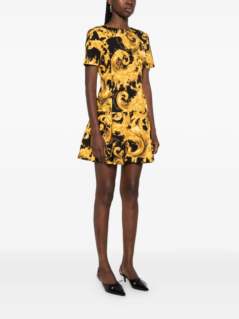 Versace Jeans Couture Baroque Print Mini Dress