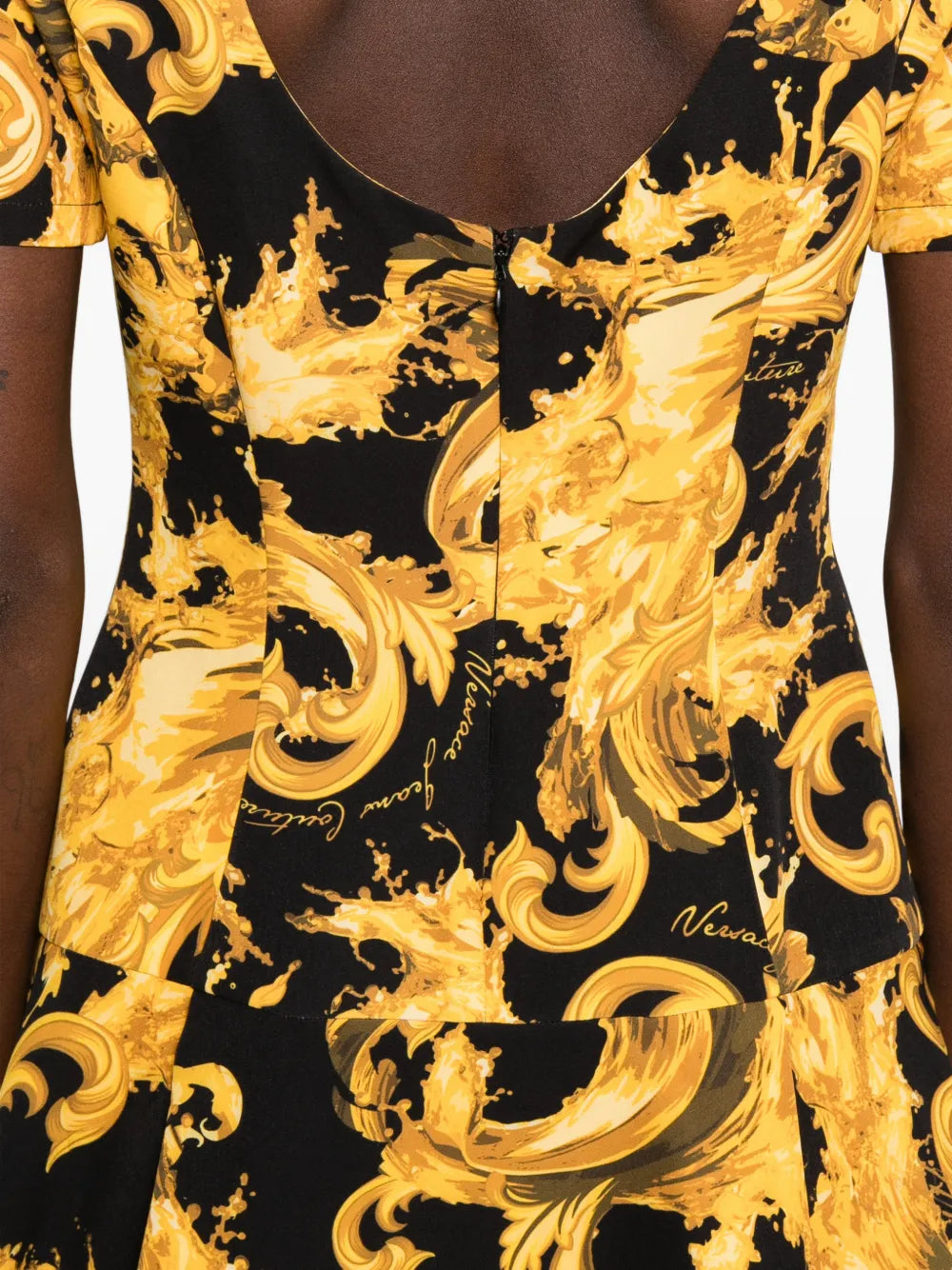 Versace Jeans Couture Baroque Print Mini Dress