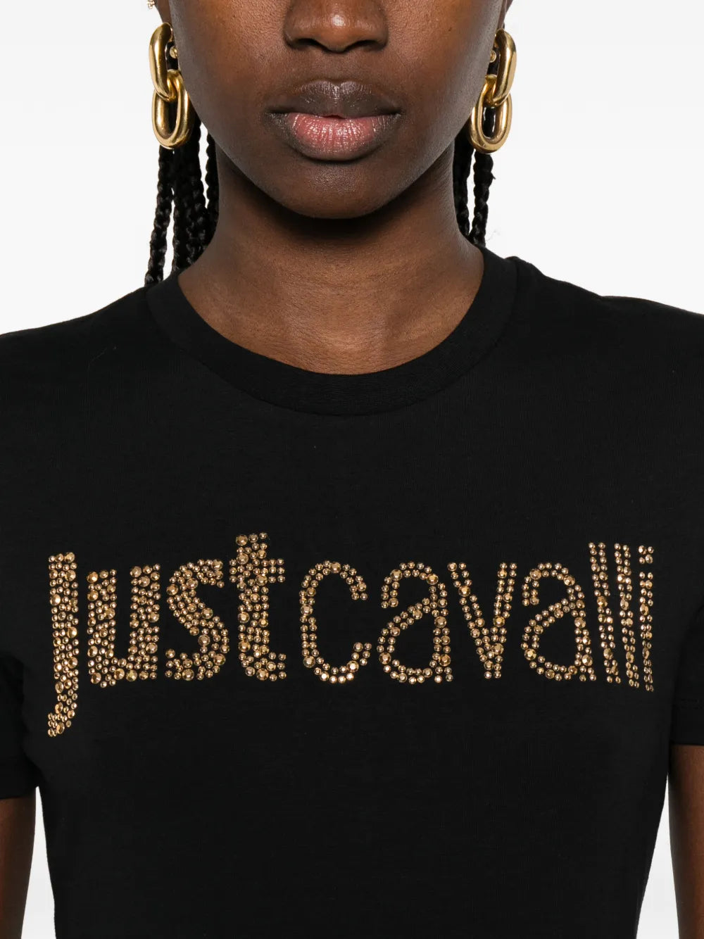 Just Cavalli Logo Embellished Mini Dress