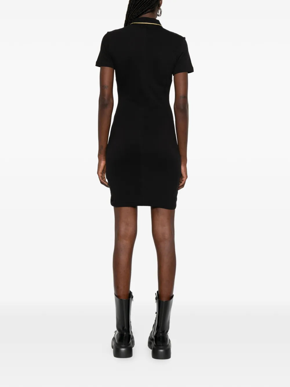 Versace Jeans Couture Button Logo Mini Dress