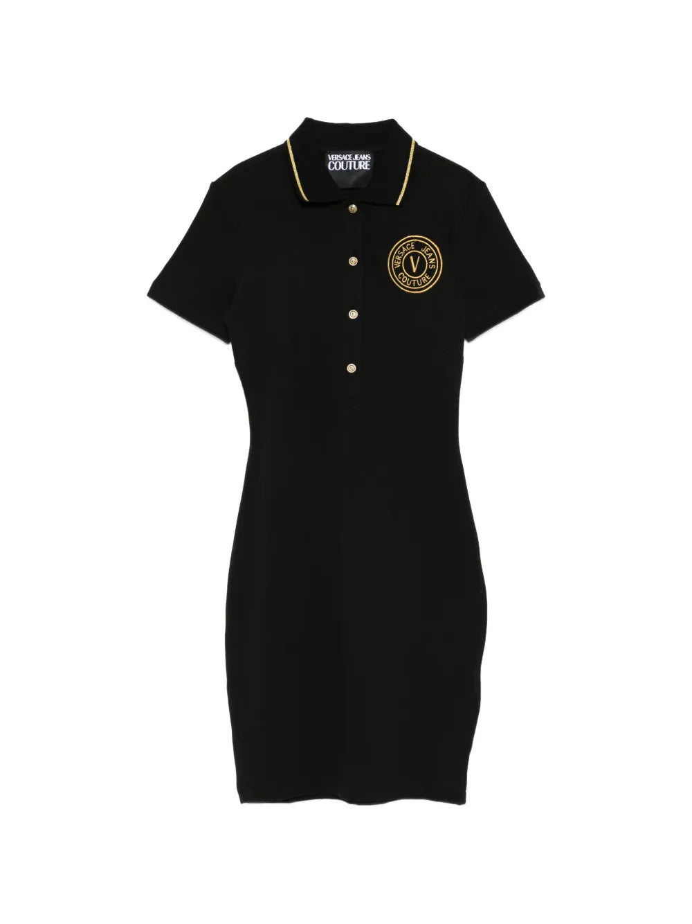 Versace Jeans Couture Button Logo Mini Dress