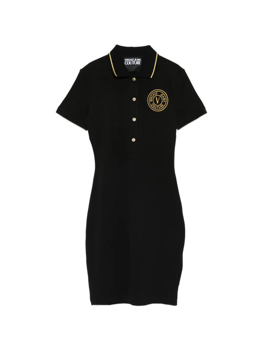Versace Jeans Couture Button Logo Mini Dress