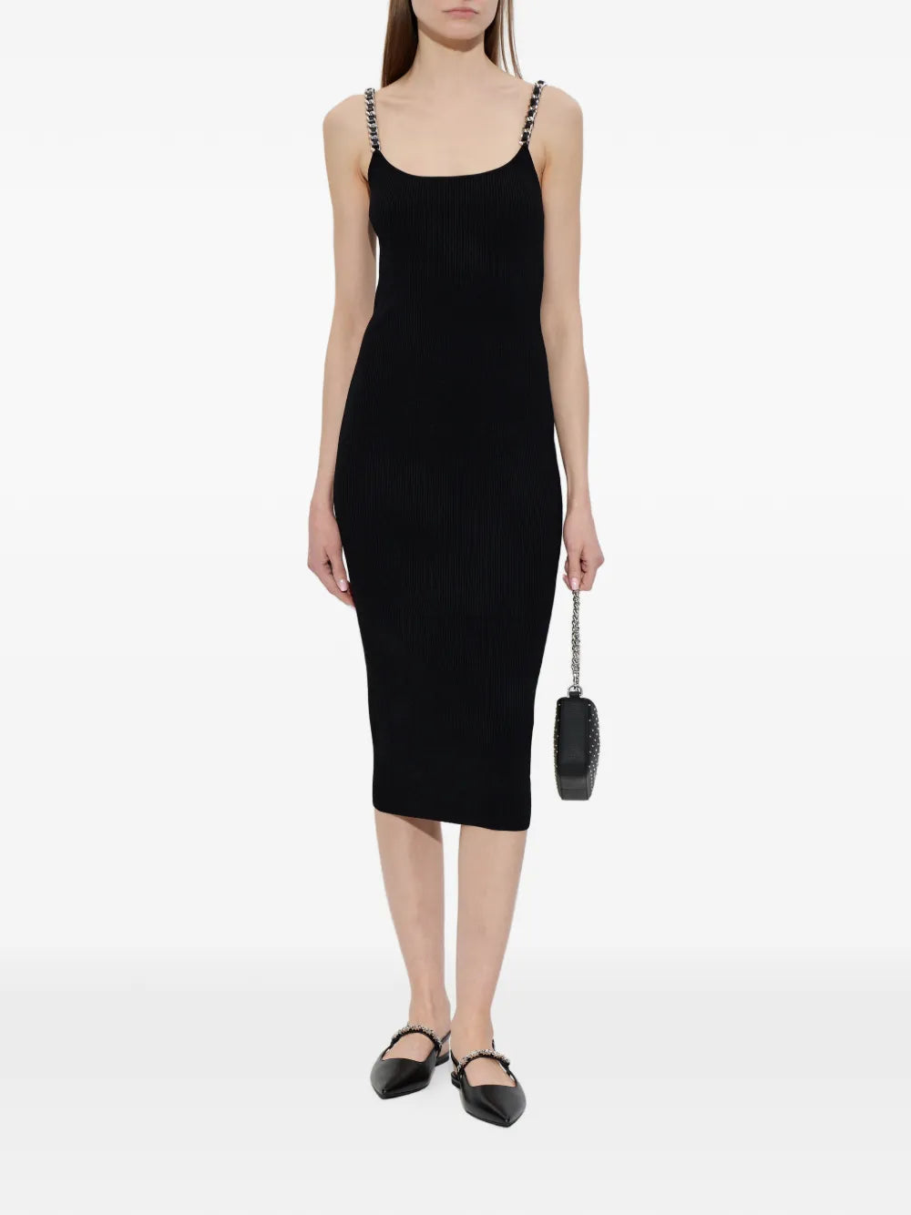 Michael Michael Kors Chain Strap Midi Dress