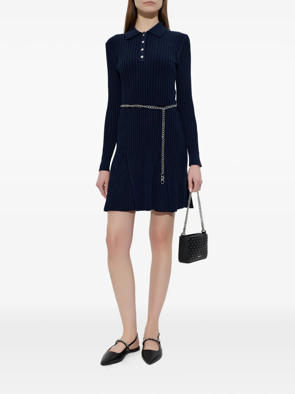 Michael Michael Kors Polo Collar Mini Dress