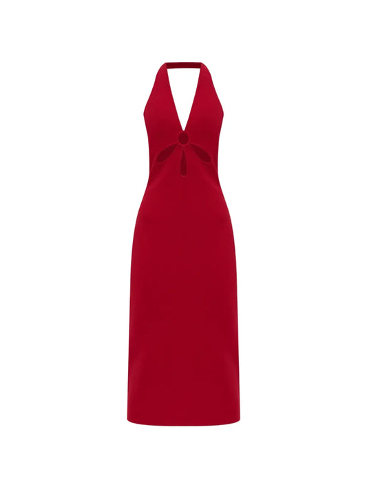 Cult Gaia Cut Out Halterneck Midi Dress