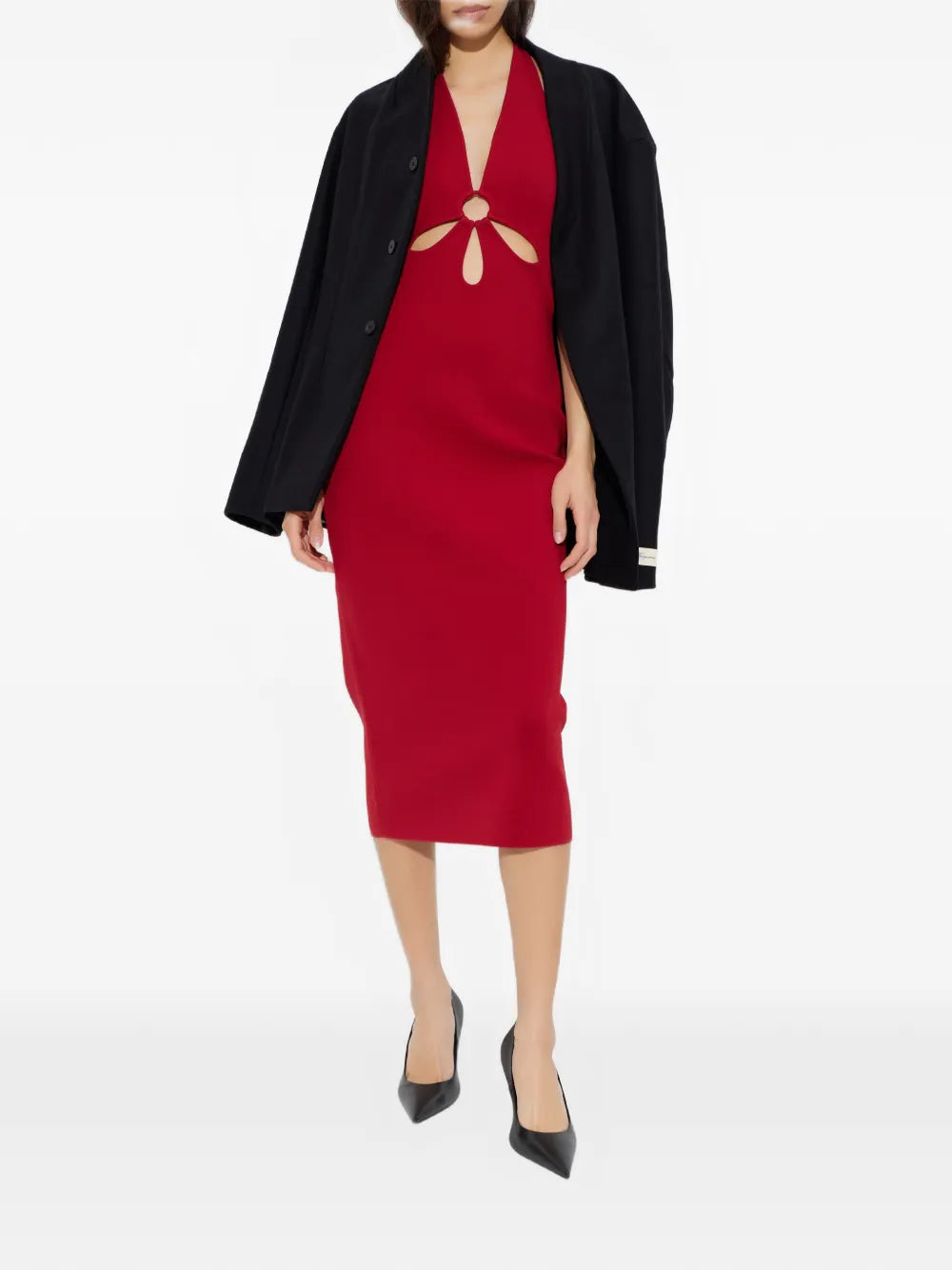 Cult Gaia Cut Out Halterneck Midi Dress