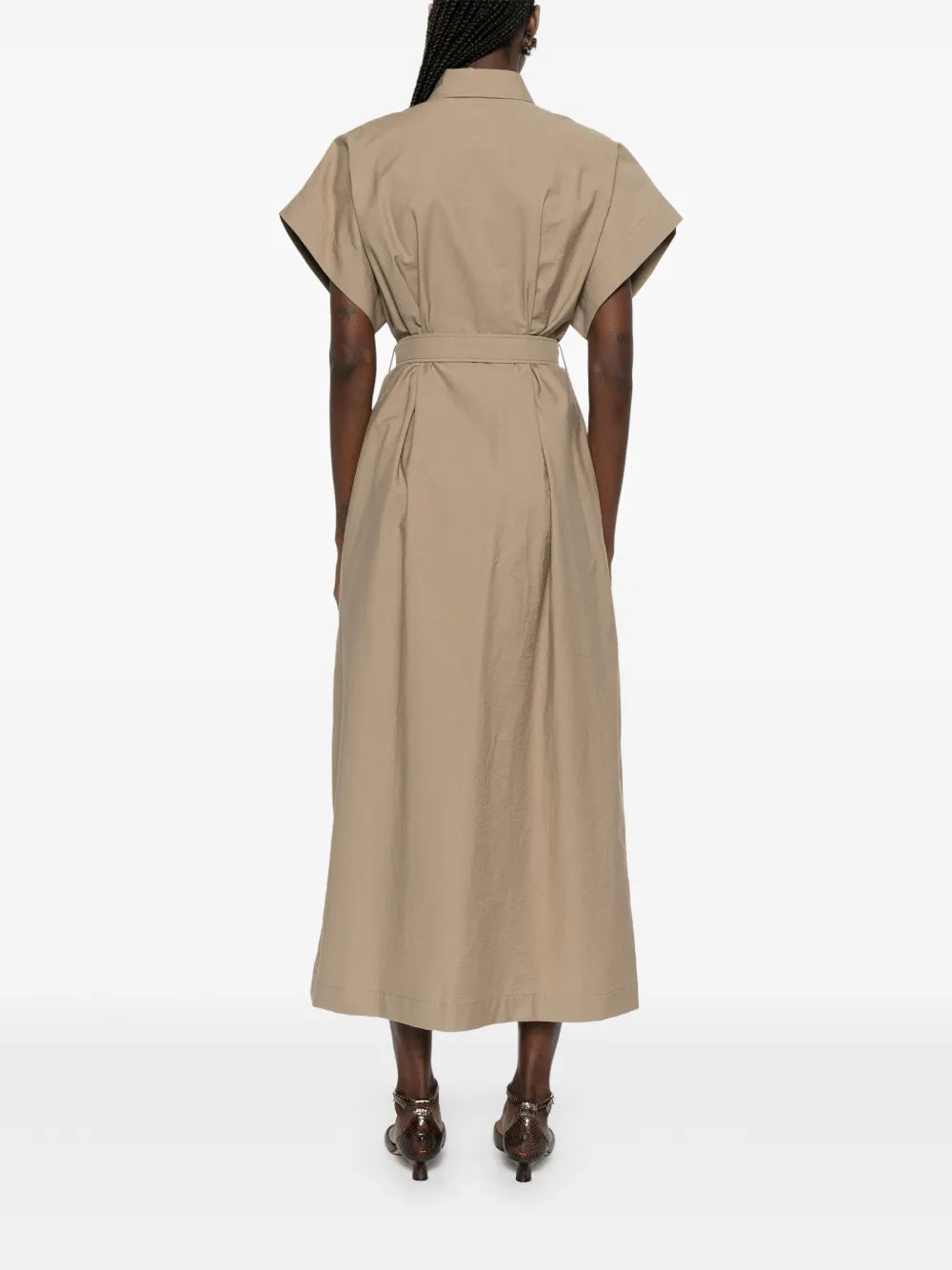 Brunello Cucinelli Pocket Belted Midi Dress