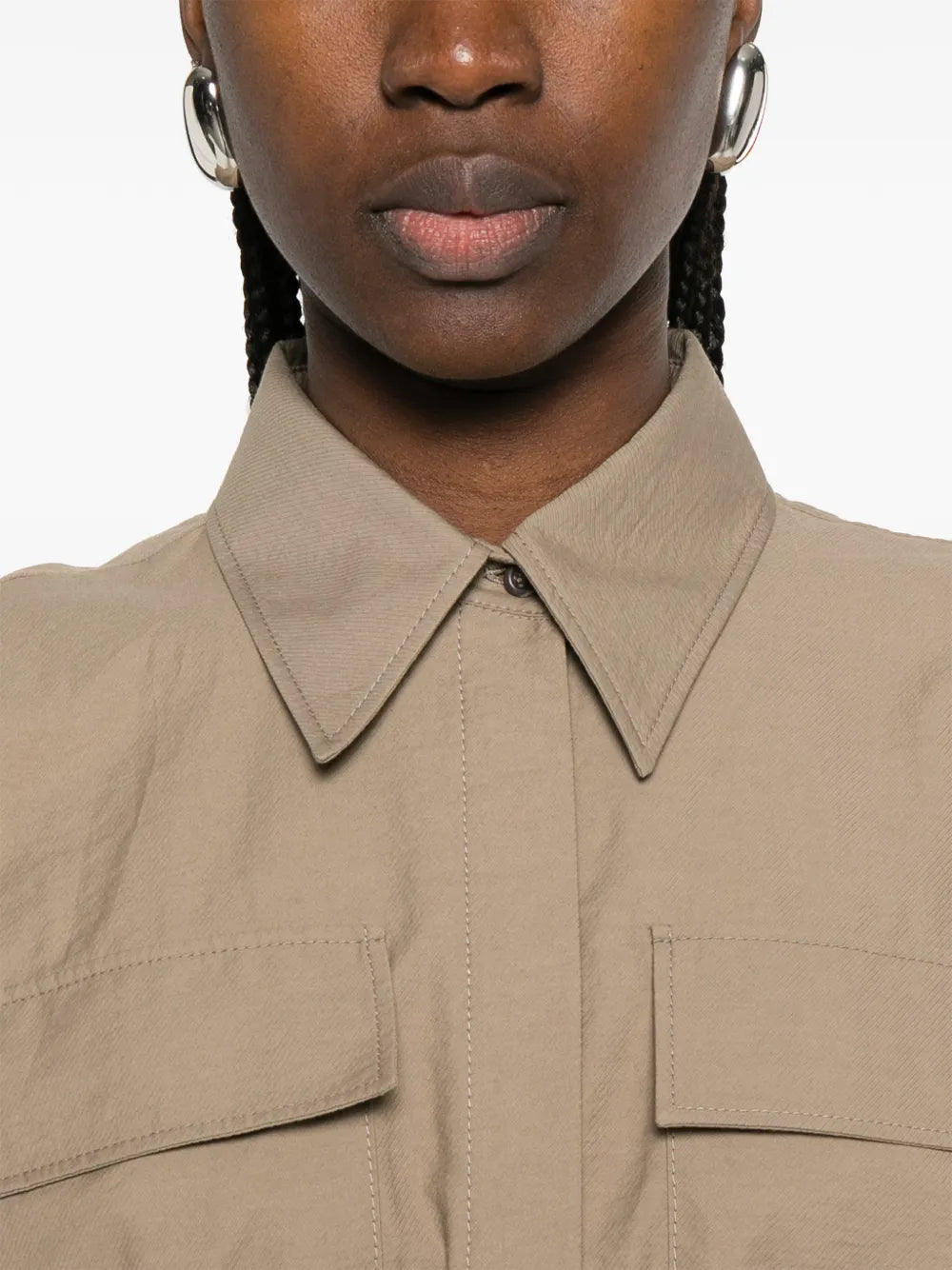 Brunello Cucinelli Pocket Belted Midi Dress