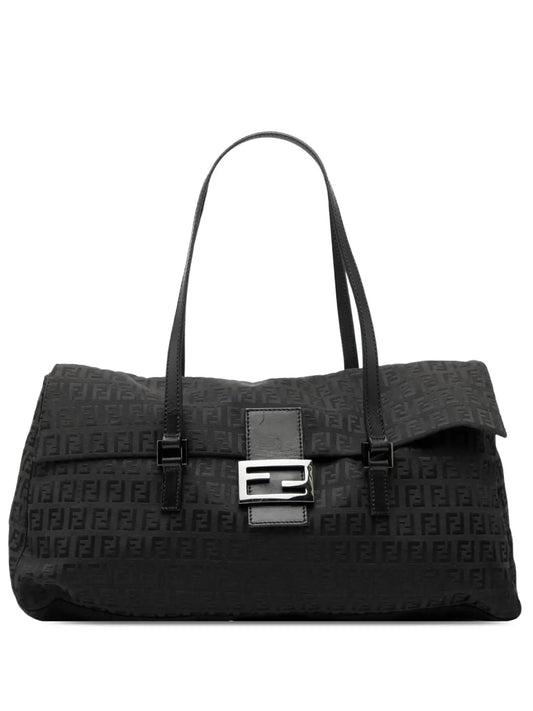 Fendi Pre Owned 2000 2010 Zucchino Canvas East West Shoulder Bag