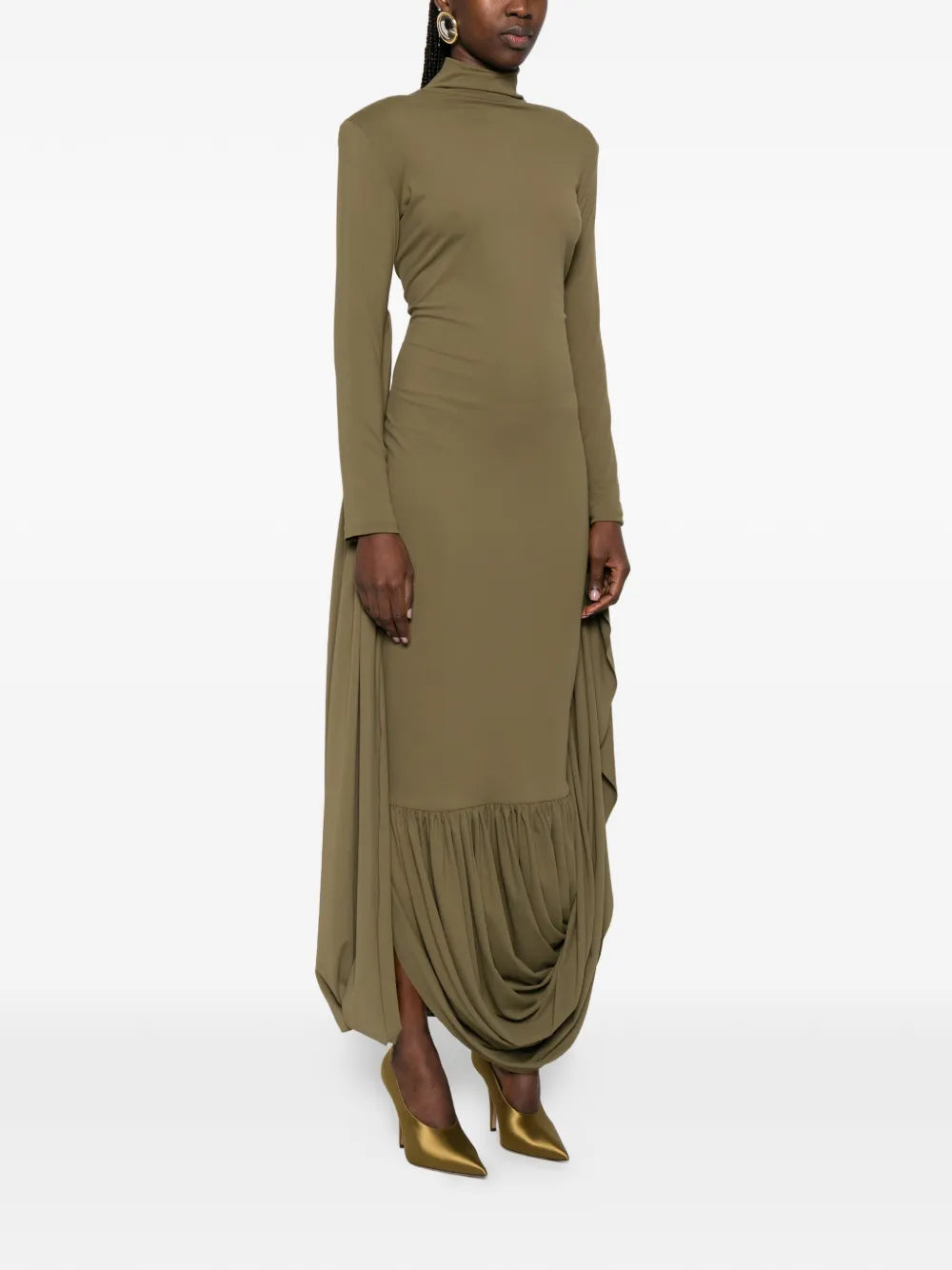 Jean Louis Sabaji Long Sleeve Ruffled Maxi Dress