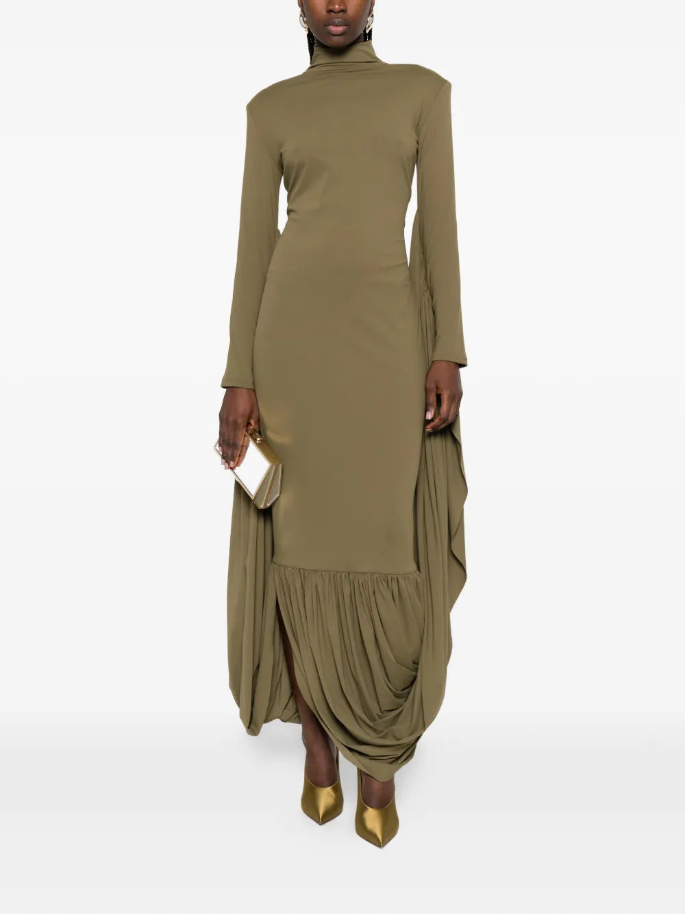 Jean Louis Sabaji Long Sleeve Ruffled Maxi Dress