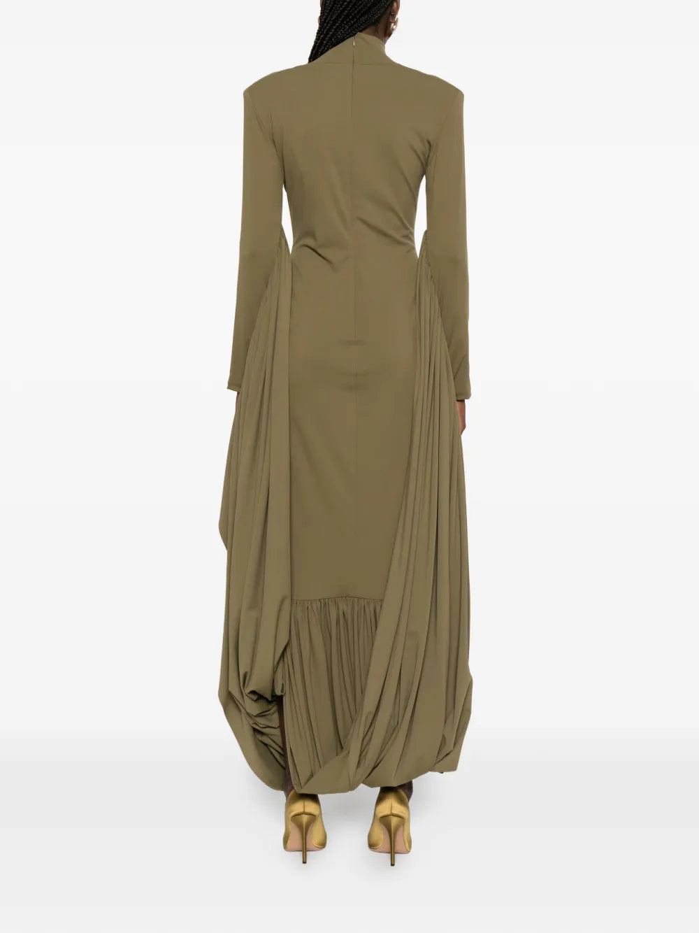 Jean Louis Sabaji Long Sleeve Ruffled Maxi Dress