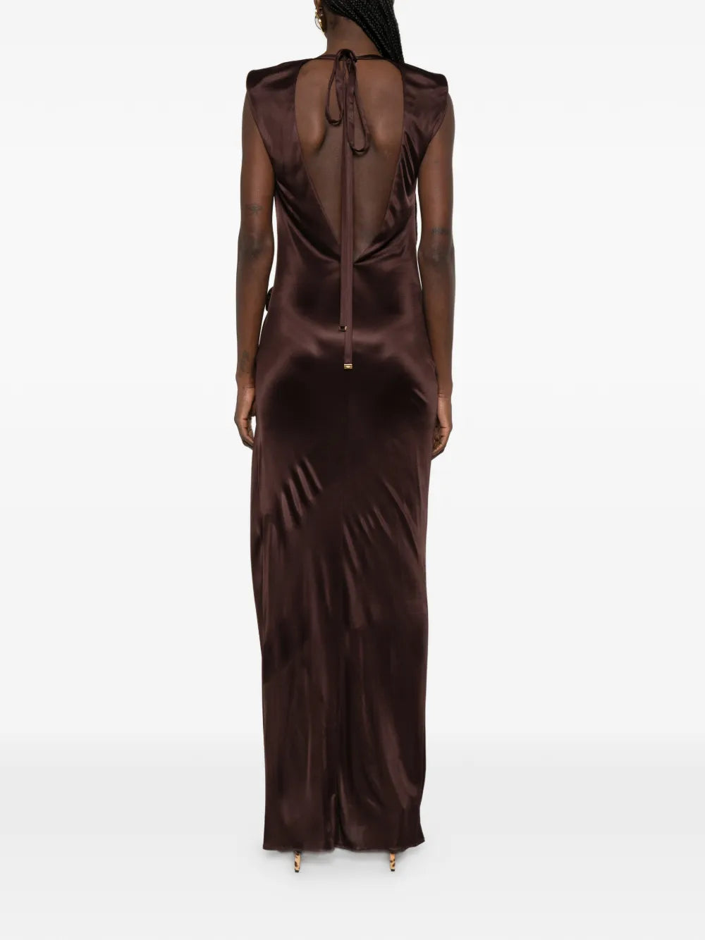 Elisabetta Franchi Open Back Maxi Dress