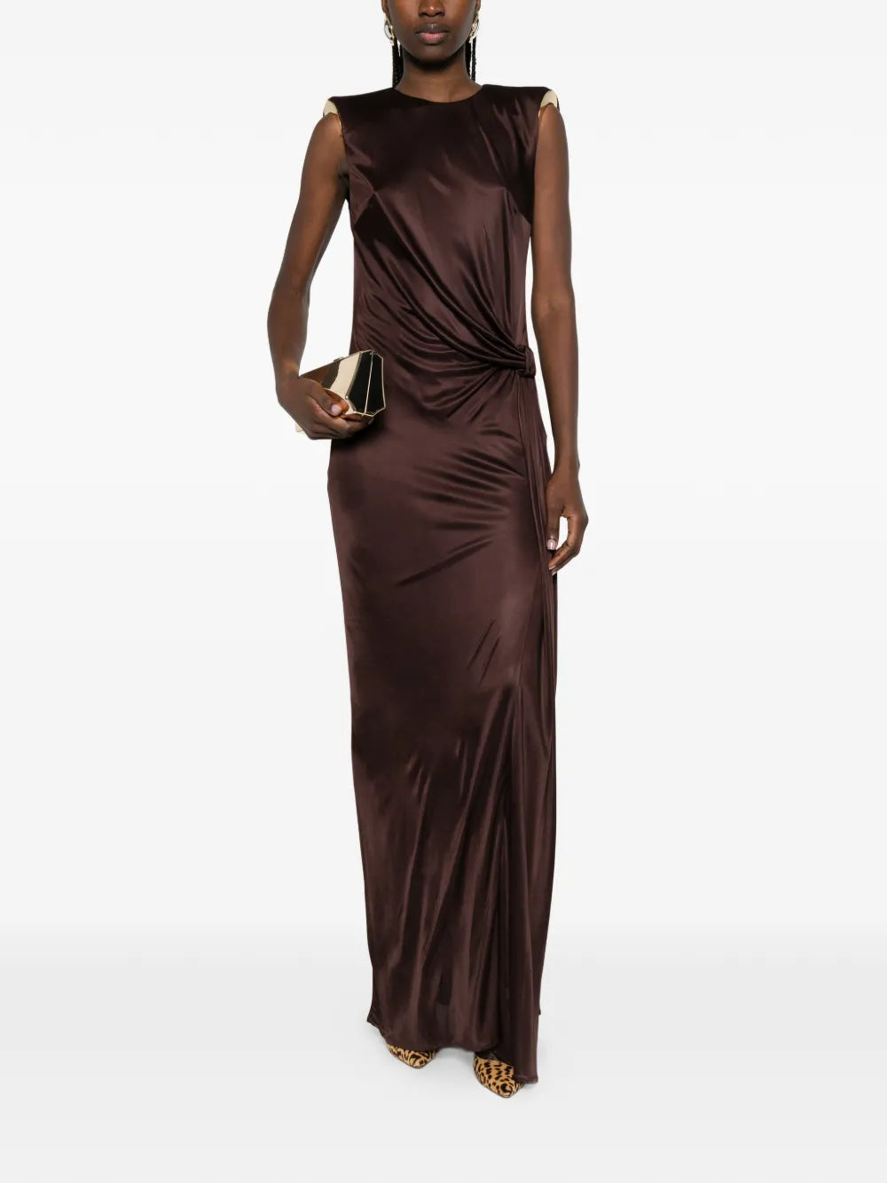 Elisabetta Franchi Open Back Maxi Dress