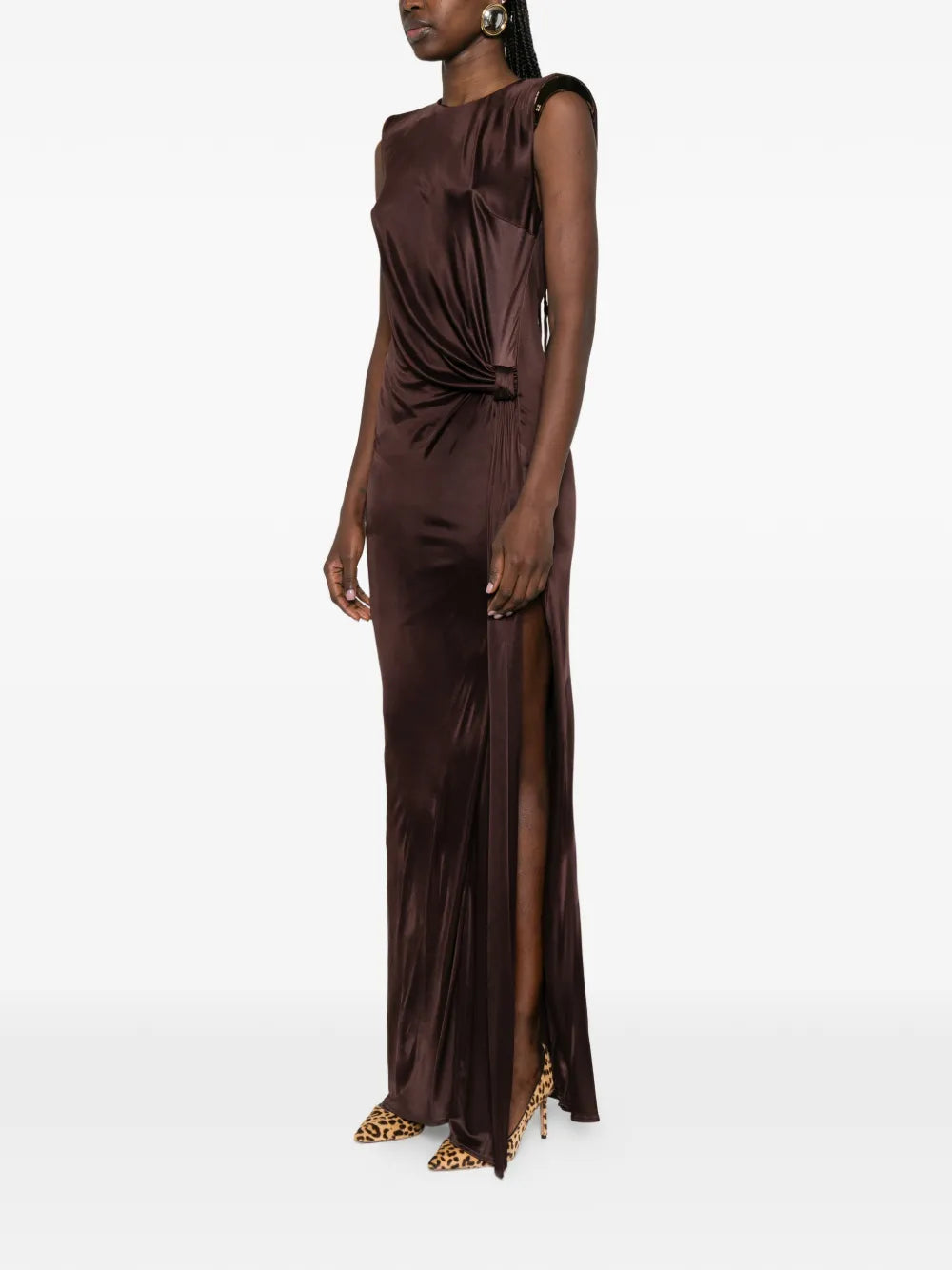Elisabetta Franchi Open Back Maxi Dress