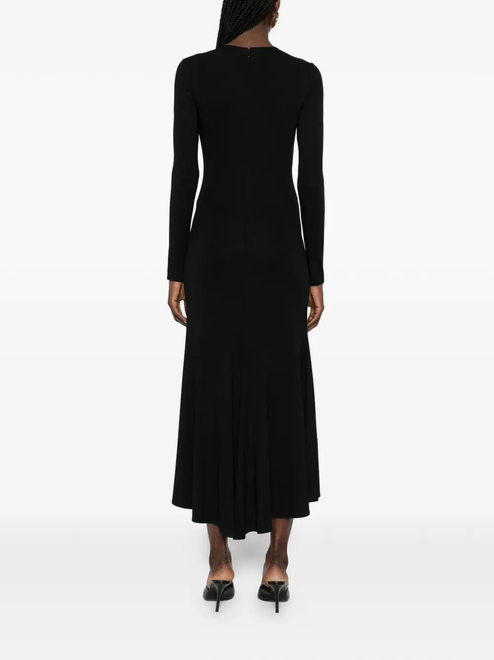 Elisabetta Franchi Long Sleeve Midi Dress