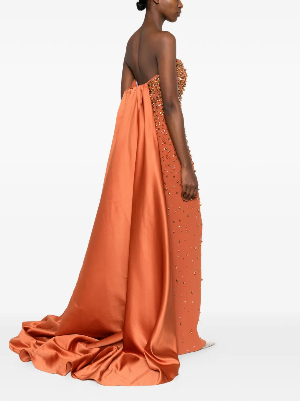 Jean Louis Sabaji Embellished Strapless Maxi Dress