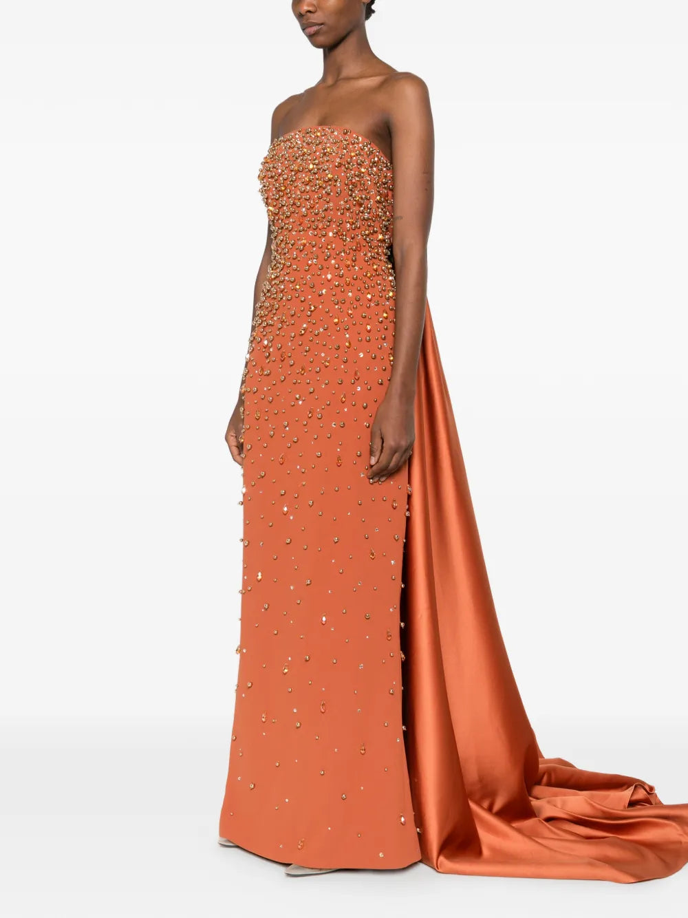Jean Louis Sabaji Embellished Strapless Maxi Dress