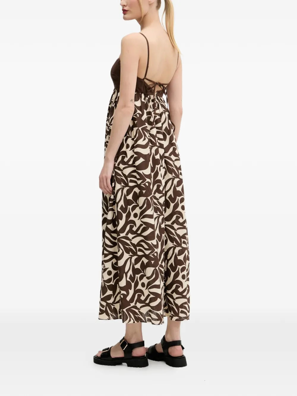 Abercrombie Fitch Floral Pattern Sleeveless Midi Dress