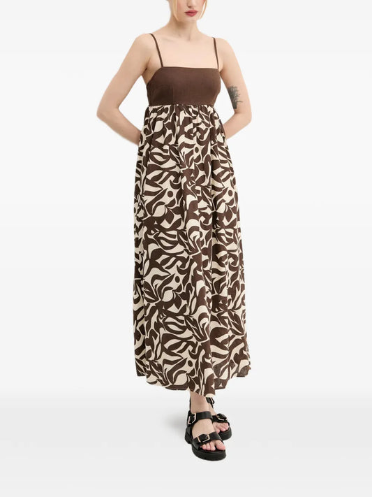 Abercrombie Fitch Floral Pattern Sleeveless Midi Dress