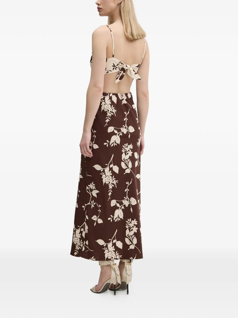 Abercrombie Fitch Cut Out Floral Pattern Midi Dress