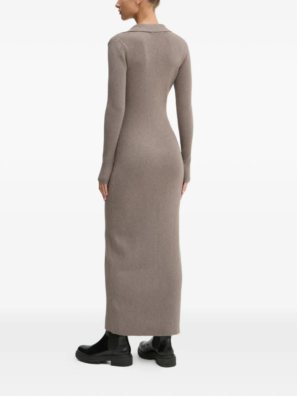 Abercrombie Fitch Ribbed Buttoned Midi Dress