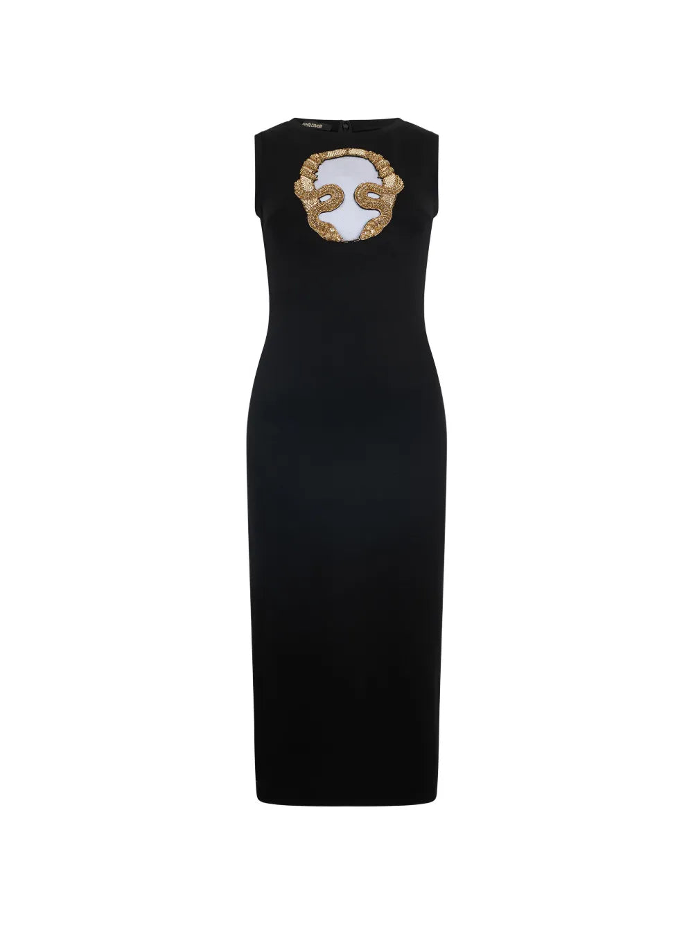Roberto Cavalli Embroidered Cut Out Midi Dress