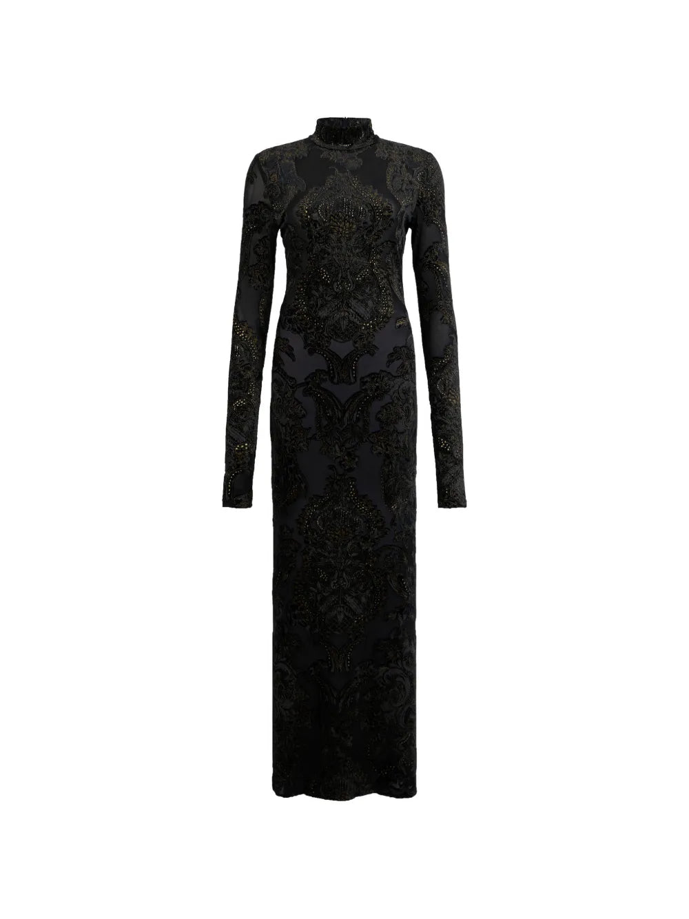 Roberto Cavalli Ornamental Print Mock Neck Dress