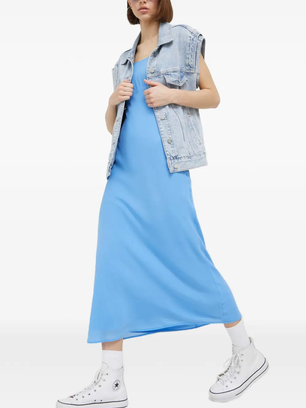 Abercrombie Fitch Gathered Sleeve Maxi Dress