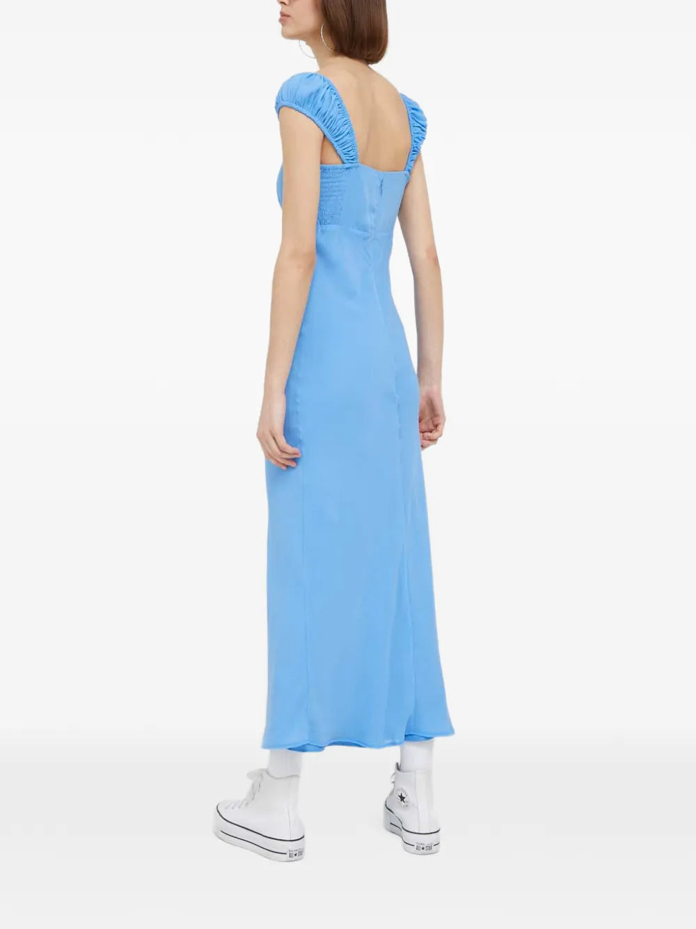 Abercrombie Fitch Gathered Sleeve Maxi Dress