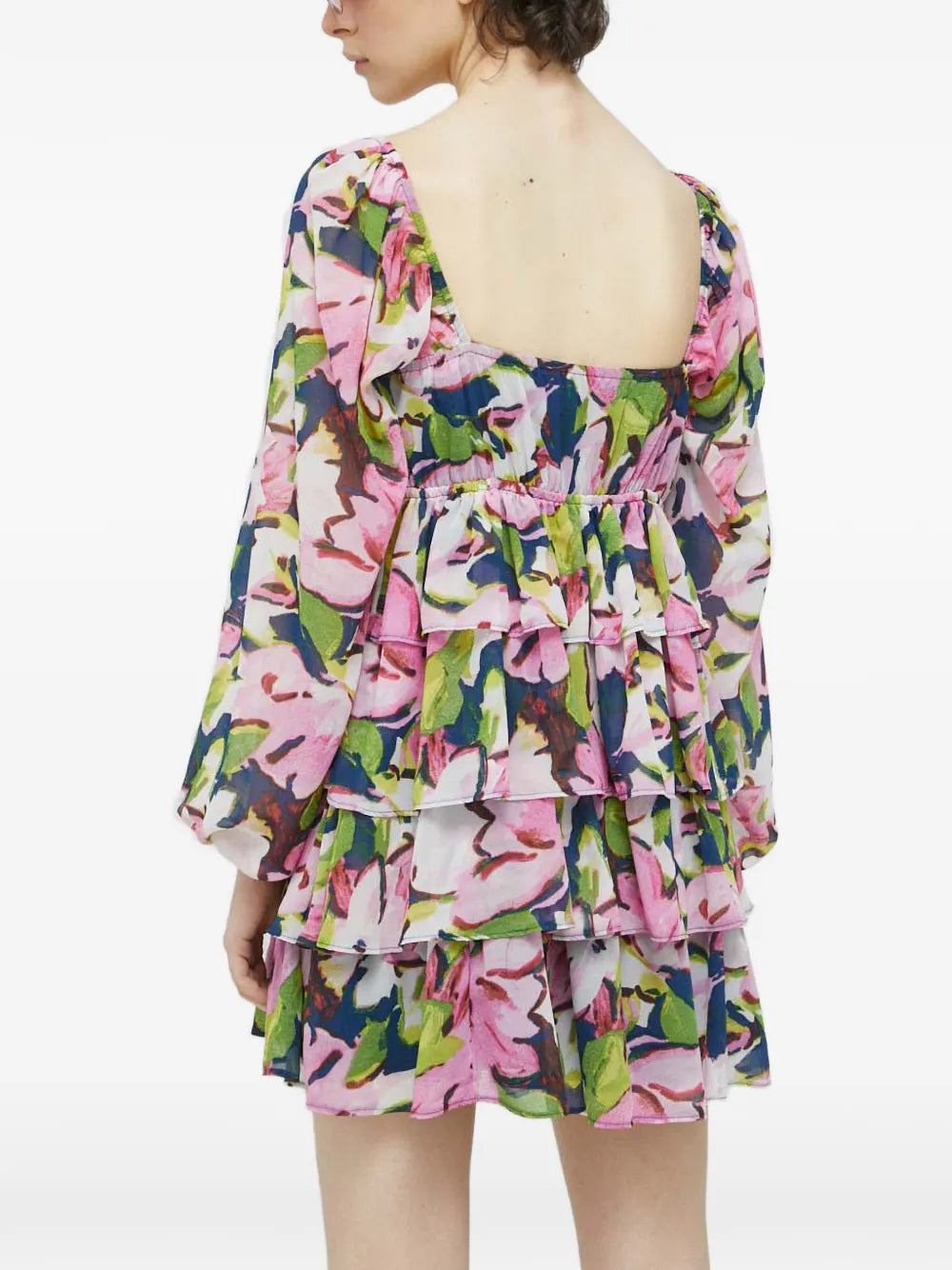 Abercrombie Fitch Floral Print Tiered Mini Dress