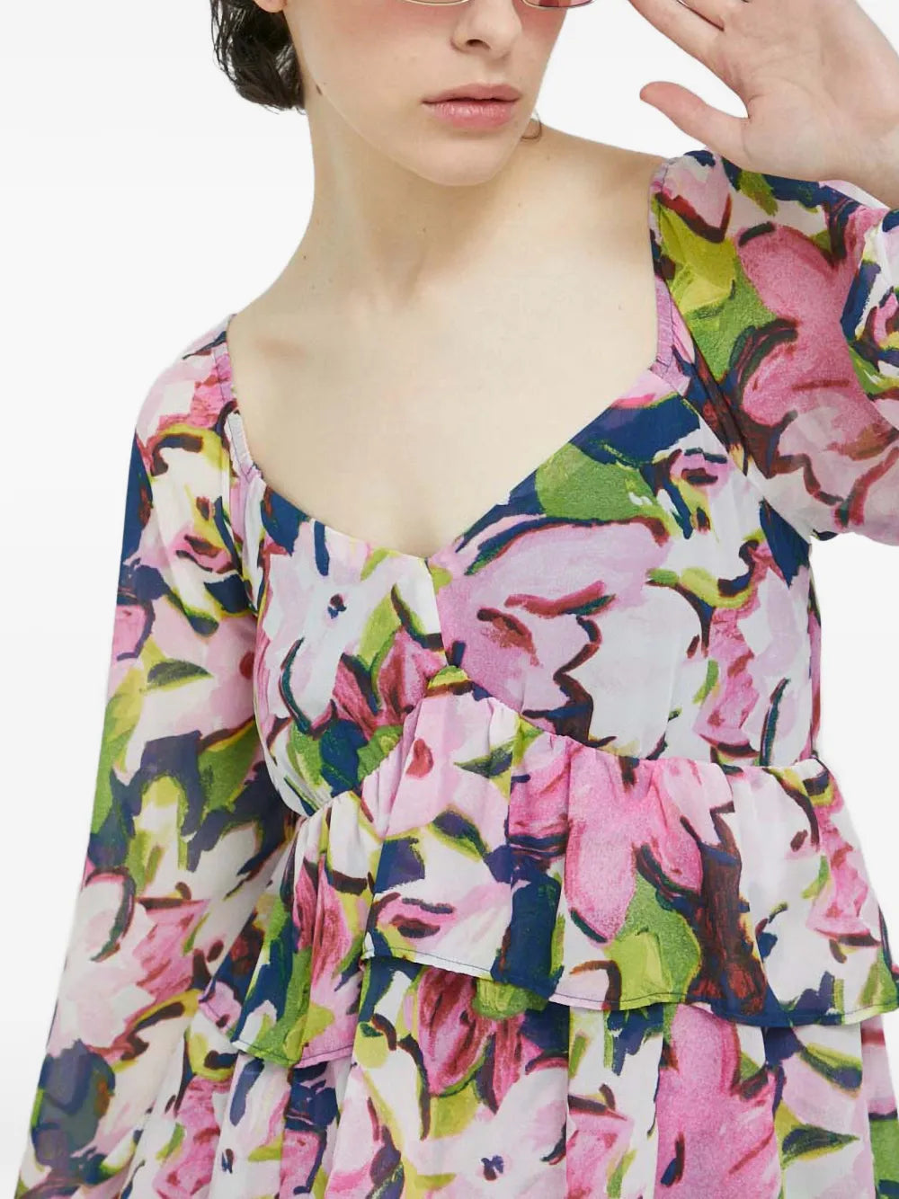 Abercrombie Fitch Floral Print Tiered Mini Dress