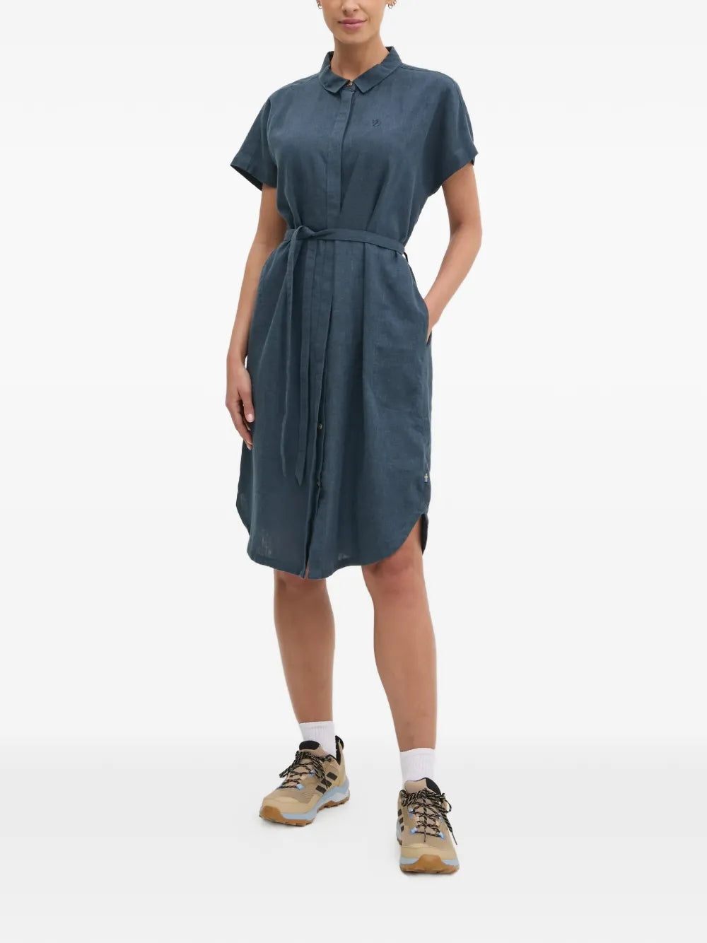 Fjallraven Short Sleeve Belted Midi Dress