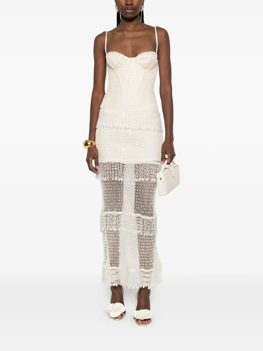 Patbo Beaded Tiered Maxi Dress