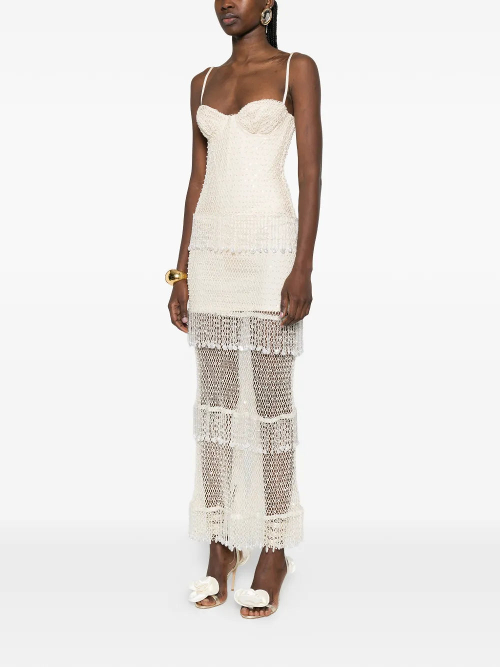 Patbo Beaded Tiered Maxi Dress