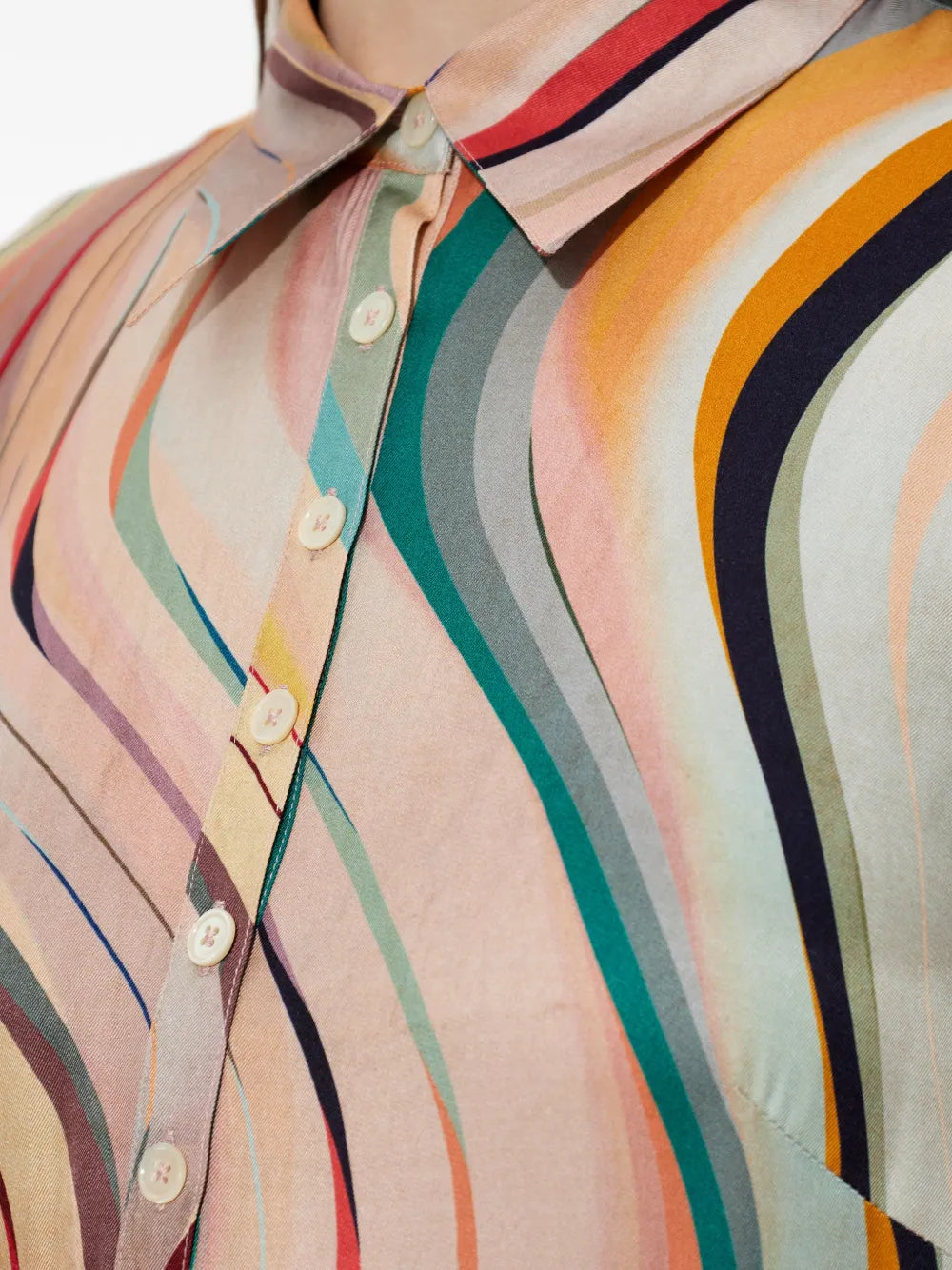 Ps Paul Smith Long Sleeve Midi Dress