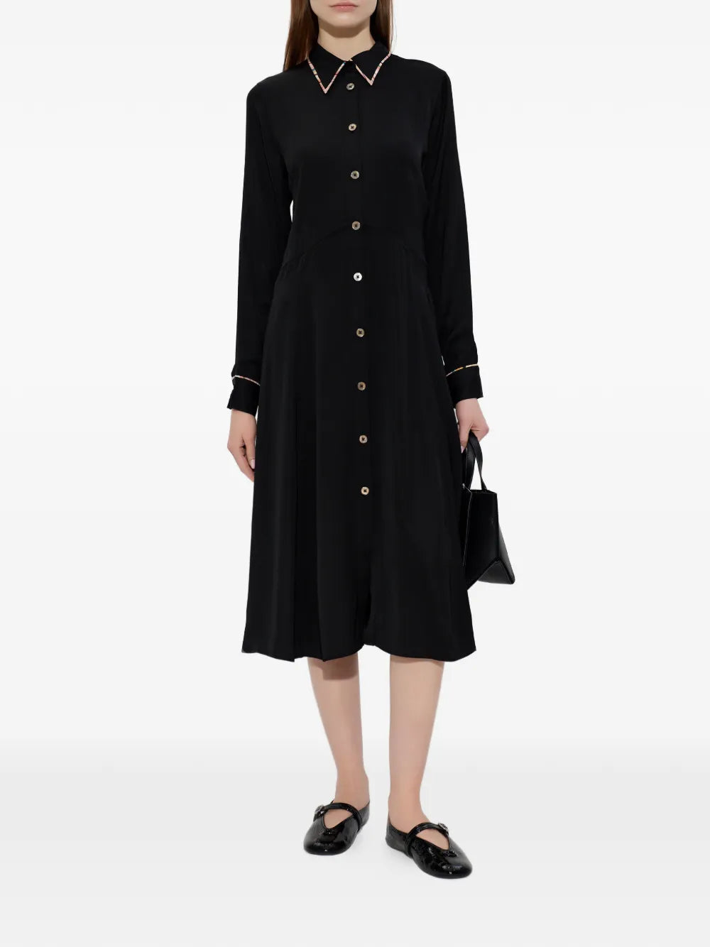 Ps Paul Smith Long Sleeve Midi Dress