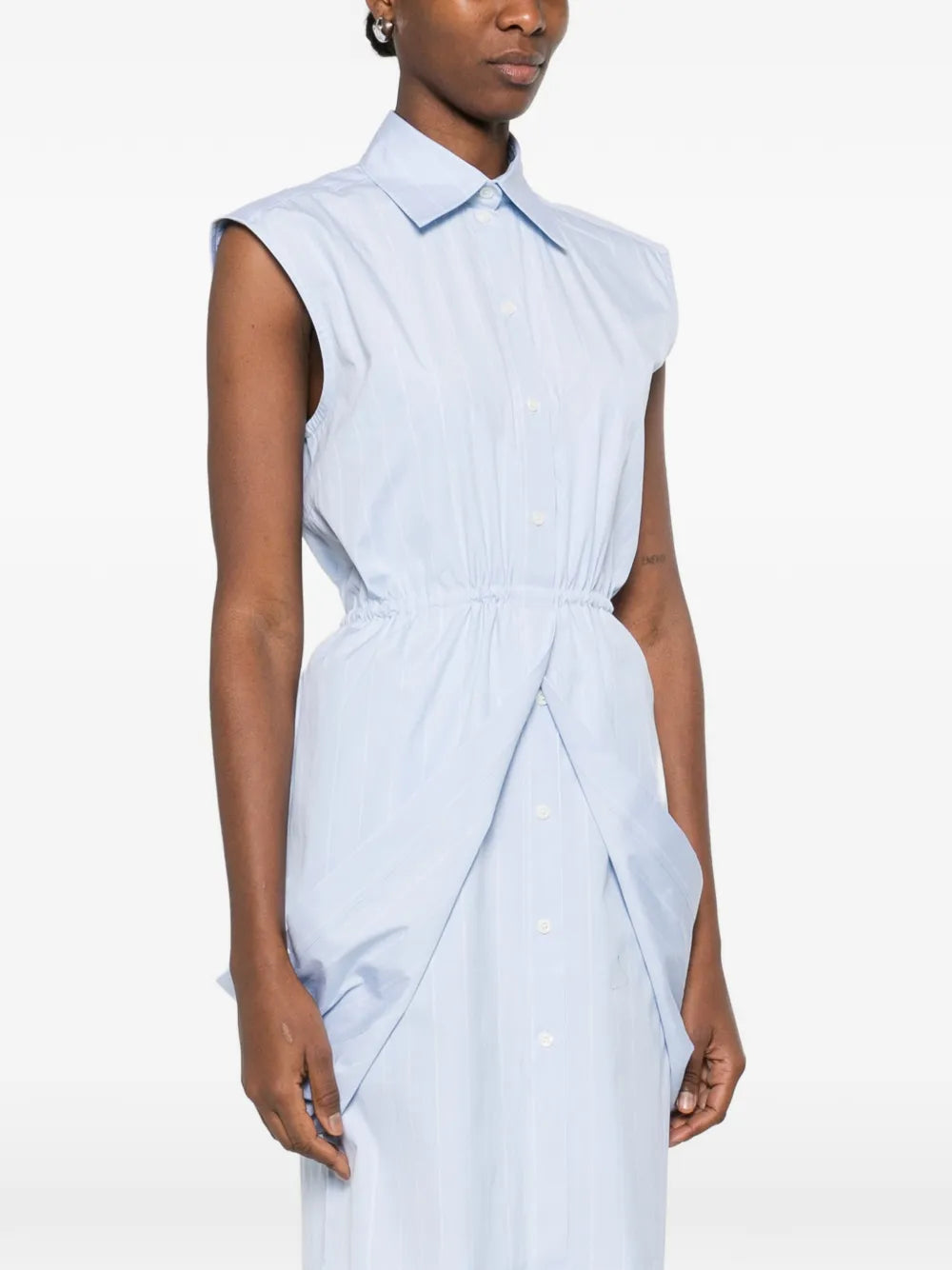 Litkovska Striped Panelled Midi Shirt Dress