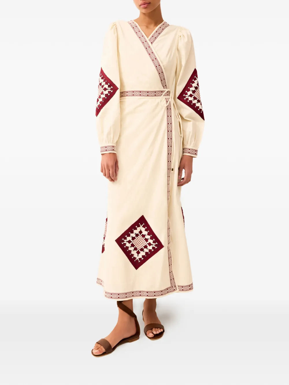 Marie Oliver Naomi Embroidered Midi Dress