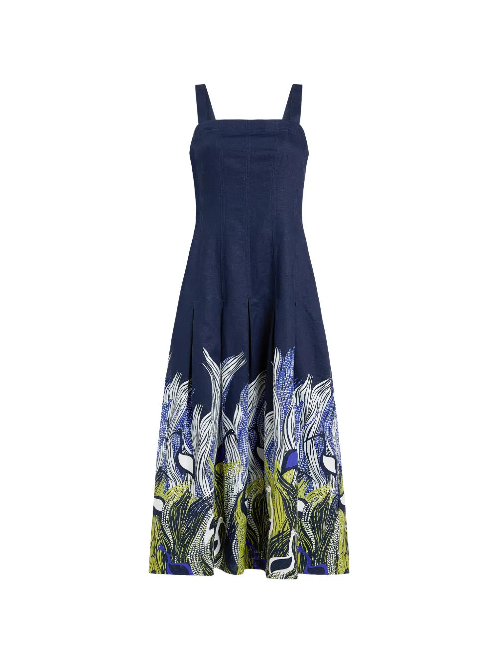 Marie Oliver Dixon Square Neck Printed Midi Dress