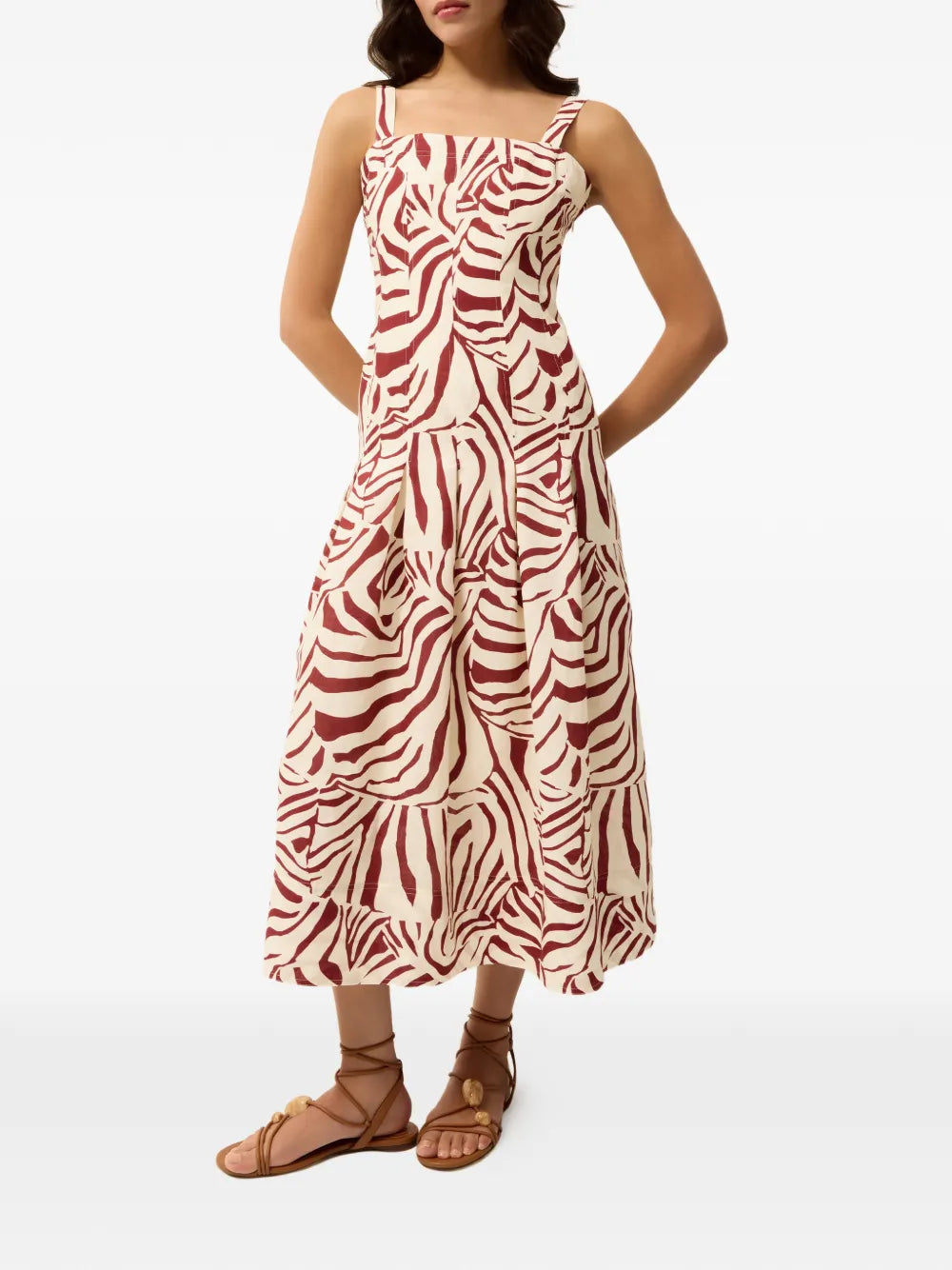Marie Oliver Dixon Zebra Print Midi Dress