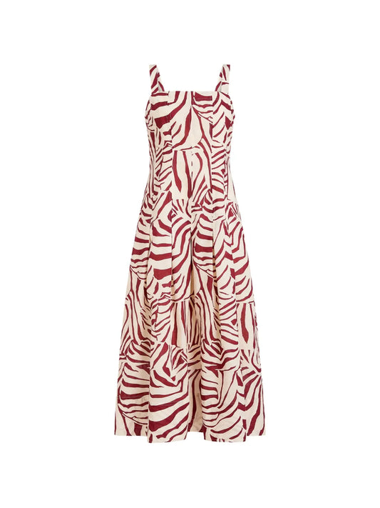 Marie Oliver Dixon Zebra Print Midi Dress
