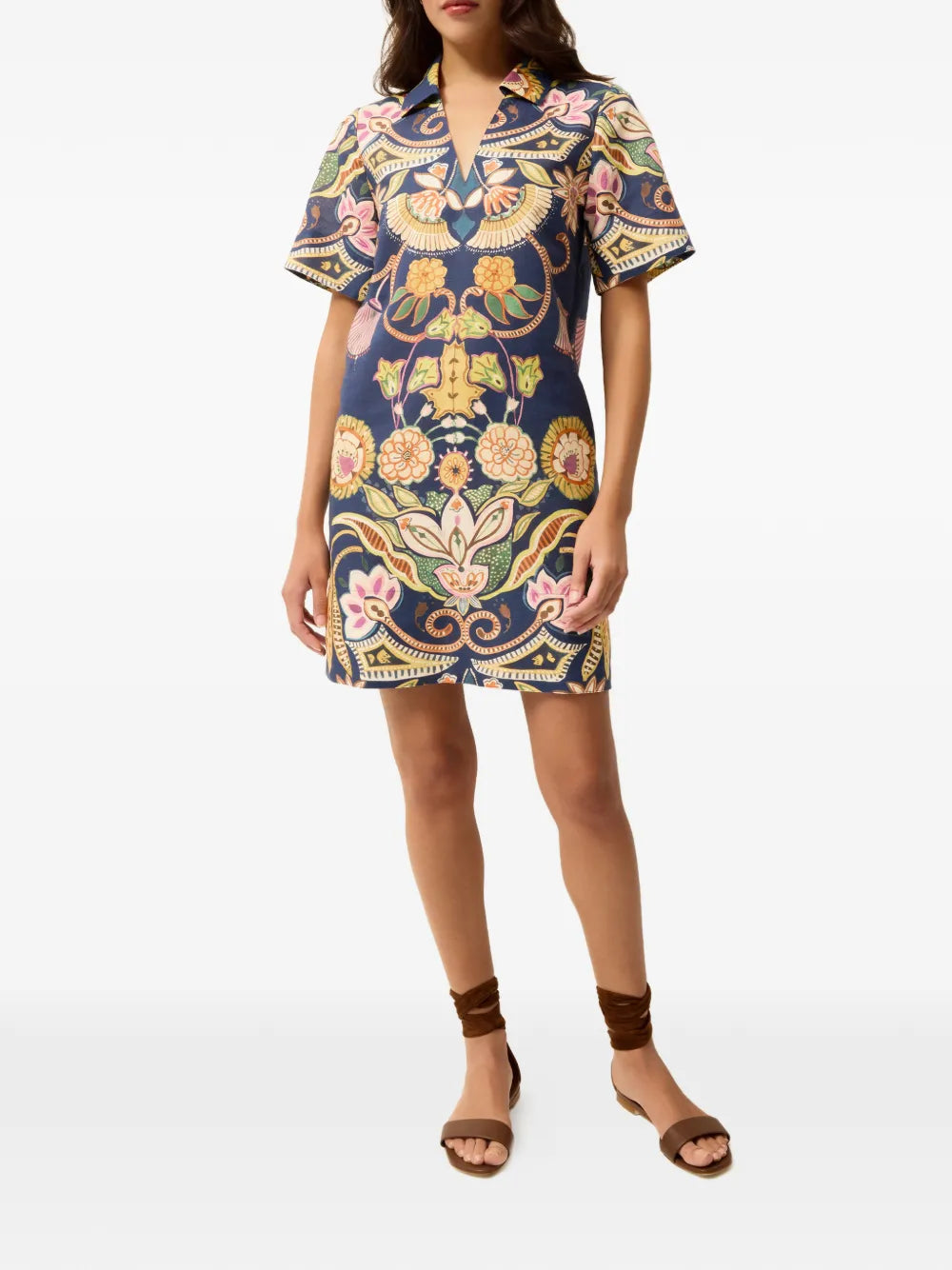 Marie Oliver Dede Floral V Neck Mini Dress